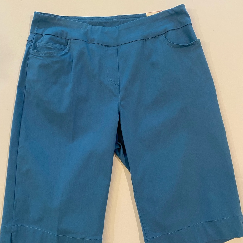 New! Slim-Sation Blue Women's Bermuda Walking Shorts